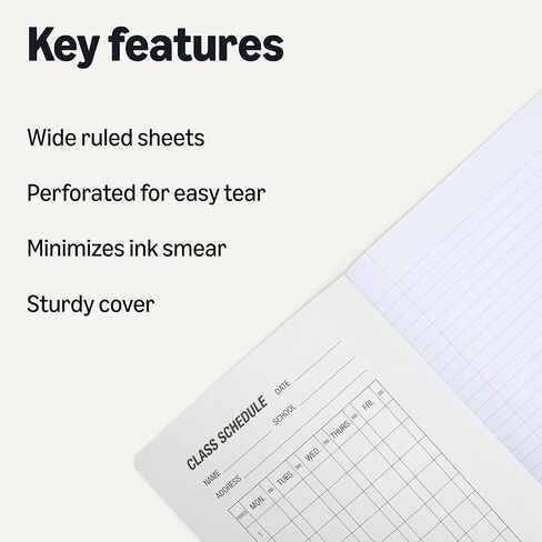 Amazon Basics Composition Notebook, Wide Ruled, 100 Sheets, 4 pack, Assorted Marble Colors in Saudi Arabia