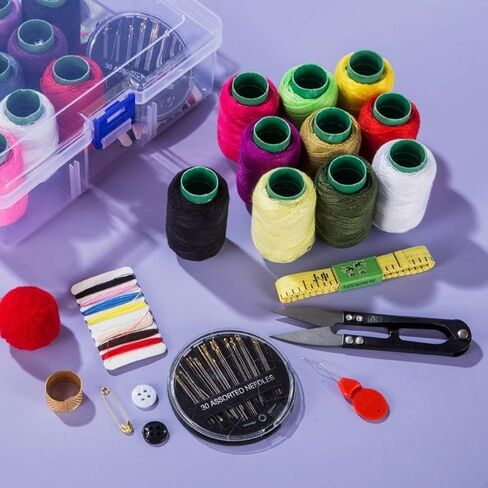 Comprehensive Sewing Kit – Portable Needle and Thread Box for Home and Travel Sewing Tools Set 19 in Saudi Arabia