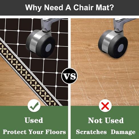 Hardwood Floor Chair Mat for Office Computer Gaming Rolling Chair Floor Protection Mat with Anti Slip Scratch Resistant Design Multi Purpose Carpet Protector (140 x 160 cm) in Saudi Arabia