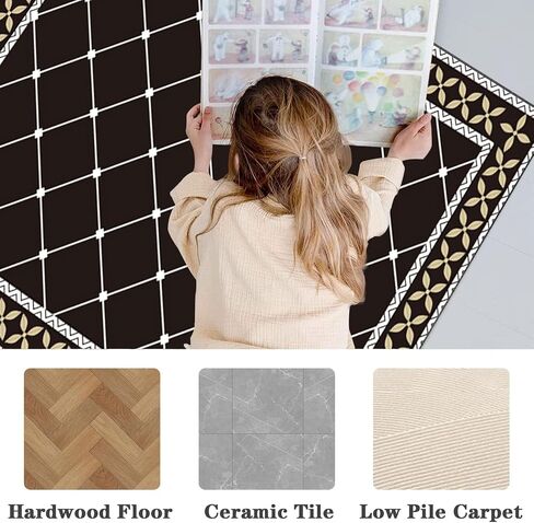 Hardwood Floor Chair Mat for Office Computer Gaming Rolling Chair Floor Protection Mat with Anti Slip Scratch Resistant Design Multi Purpose Carpet Protector (140 x 160 cm) in Saudi Arabia