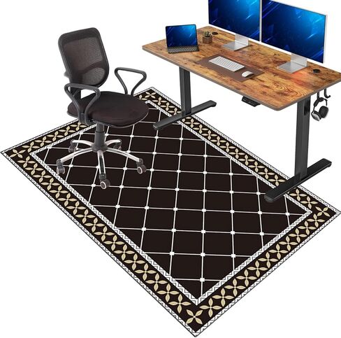 Hardwood Floor Chair Mat for Office Computer Gaming Rolling Chair Floor Protection Mat with Anti Slip Scratch Resistant Design Multi Purpose Carpet Protector (140 x 160 cm) in Saudi Arabia