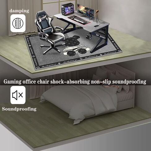 Office Chair Mat for Hardwood Floors Non Slip Gaming Desk Mat Floor Carpet Protector Computer Chair Rug 120x160cm in Saudi Arabia