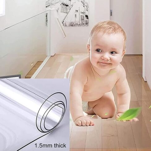 واضح PVC كرسي مكتب حصيرة عدم الانزلاق مقاوم للماء غطاء الطاولة للمطبخ غرفة الطعام 1.5 مللي متر سميكة 70/90/110/130/150 سنتيمتر مكتب كرسي السجاد حامي in Saudi Arabia