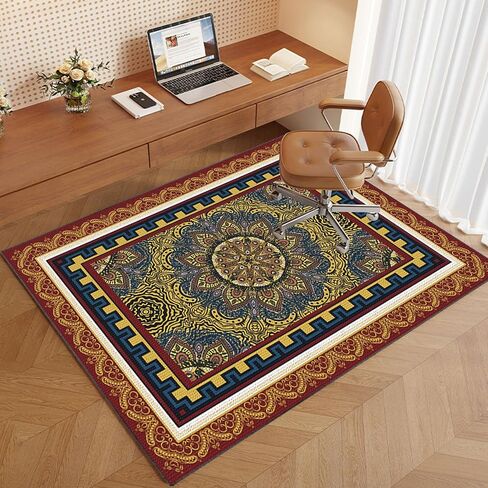 Hardwood Floor Office Chair Mat 90x140cm Anti Slip Scratch Resistant Protection for Computer Gaming Rolling Chair Multi Purpose Carpet Floor Protector in Saudi Arabia