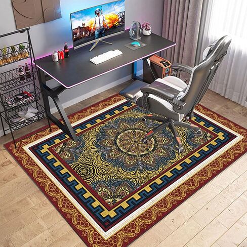 Hardwood Floor Office Chair Mat 90x140cm Anti Slip Scratch Resistant Protection for Computer Gaming Rolling Chair Multi Purpose Carpet Floor Protector in Saudi Arabia