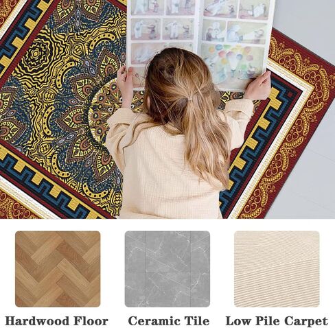 Hardwood Floor Office Chair Mat 90x140cm Anti Slip Scratch Resistant Protection for Computer Gaming Rolling Chair Multi Purpose Carpet Floor Protector in Saudi Arabia