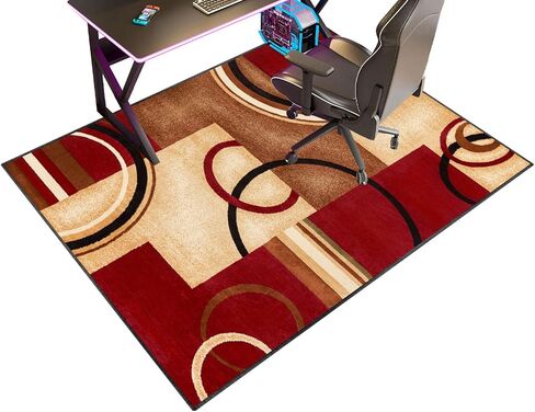 Desk Chair Mat for Hardwood Floor 160 x 180 cm Office Chair Mats with Non Slip Backing Hard Floor Protector for Rolling Chairs Gaming Chair Mat for Wooden Floors Computer Chair Rug for Home in Saudi Arabia