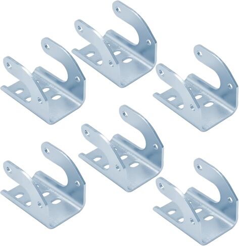 Blulu 6 Packs Heavy Duty Easy Off Dump Trailer Tarp Body Mount Stops Bracket for Use with 1705775-1 1703604-1 Tarp Stops Replace 1100833 for Retrofitting Old Systems or Maintaining Fleets, Silver in Saudi Arabia