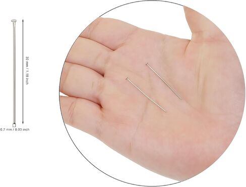 Tupalizy 200PCS Stainless Steel Straight Head Pins Flat HeadPins for Jewelry Making Dangle Earrings Necklaces Bracelets Charms Pendants Findings DIY Crafts Wire Wrapping Projects Supplies (0.7x20mm) in Saudi Arabia