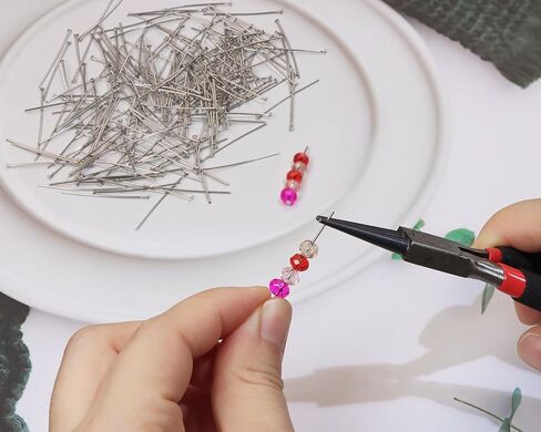 Tupalizy 200PCS Stainless Steel Straight Head Pins Flat HeadPins for Jewelry Making Dangle Earrings Necklaces Bracelets Charms Pendants Findings DIY Crafts Wire Wrapping Projects Supplies (0.7x20mm) in Saudi Arabia