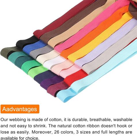 PATIKIL Cotton Twill Tape 1.2 Inch 23 Yards Cotton Ribbon Bias Binding Tape Herringbone Webbing Trim for Sewing Gift Wrapping Craft DIY Golden in Saudi Arabia