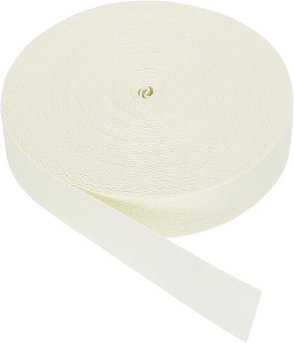 PATIKIL Cotton Twill Tape 1.2 Inch 23 Yards Cotton Ribbon Bias Binding Tape Herringbone Webbing Trim for Sewing Gift Wrapping Craft DIY Golden in Saudi Arabia