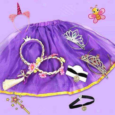 Princess Dresses for Girls, Princess Costume for Girls Age 3 4 5 6 7 8, Dress Up Clothes for Little Girls 3t-4t, 5t-6t, Gift for Girls Halloween Christmas Birthday in Kuwait