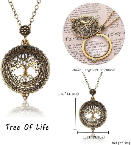 10X Portable Vintage Magnifying Glass Pendant Monocle for Reading Crafts Working Inspection Exploring (Dragonfly) in Saudi Arabia