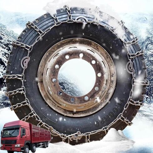 9mm Set of 2 Heavy Duty Snow Chains for Suvs and Cars Skid Traction Chains High Strength Manganese Emergency Use for Tire Reliable in Sandy road 7.50-16 2pcs 7.50-16 in Saudi Arabia