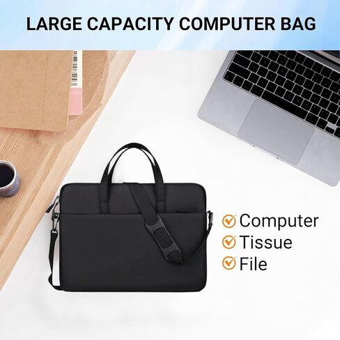 Protective Sleeve case Compatible with MacBook Pro 16 Inch,14.9 inch, HP,Dell,Acer Aspire,Asus Notebook,Laptop with Shoulder Strap,Pocket,Handle in Saudi Arabia