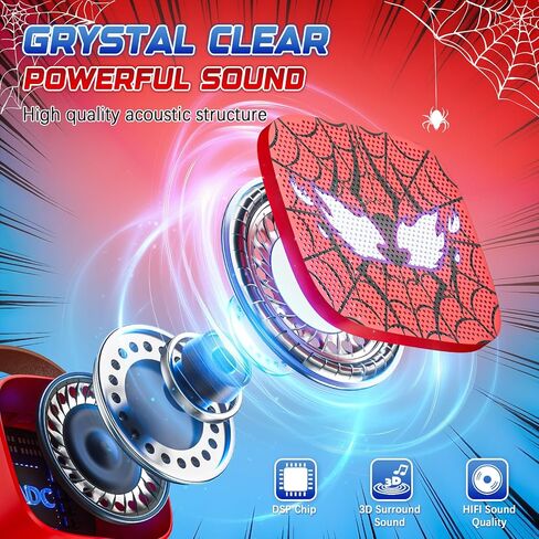 Spider Mini Karaoke Machine for Kids - TOP Karaoke Toys for 3 4 5 6 7 8 9 10 11 12+ Year Old Boys Girls, Portable Bluetooth Speaker with 2 Wireless Microphones, Kids Christmas Birthday Party Gifts in Saudi Arabia