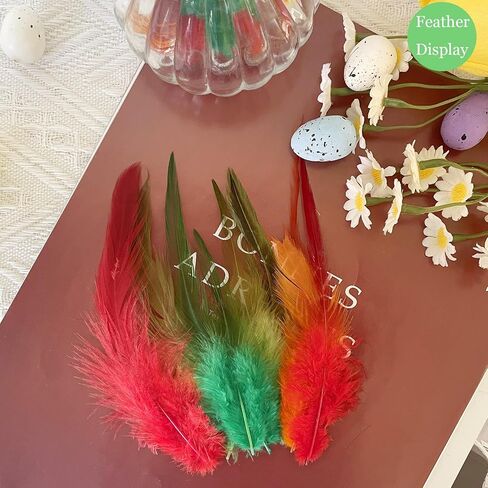 100pcs Grass Green Feathers for Crafts, 5-7Inch Rooster Saddle Hackle Feathers for Dream Catcher Supplies Wedding Home Party Decoration Earrings DIY Crafts in Kuwait