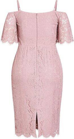 City Chic Women's Apparel Women's Plus Size Dress Lace Whisper Ff in Saudi Arabia