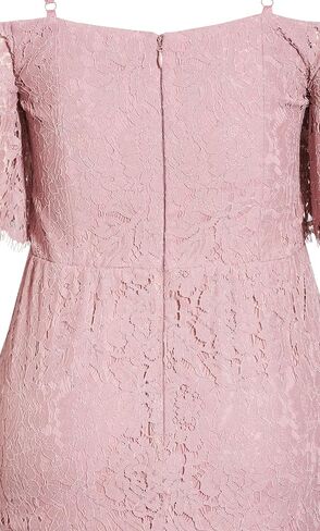 City Chic Women's Apparel Women's Plus Size Dress Lace Whisper Ff in Saudi Arabia