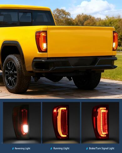 مجموعة الضوء الخلفي Nilight متوافقة مع GMC 2019 2020 2021 2022 2023 2024 Sierra 1500 LED نوع المصابيح الخلفية 2020-2024 Sierra 2500HD 3500HD استبدال المصباح الخلفي للسائق وجانب الركاب in Kuwait