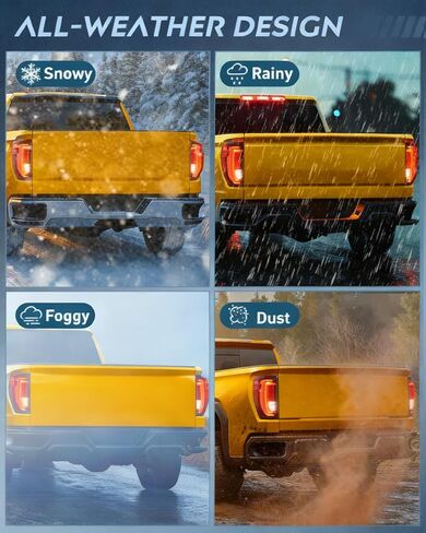 مجموعة الضوء الخلفي Nilight متوافقة مع GMC 2019 2020 2021 2022 2023 2024 Sierra 1500 LED نوع المصابيح الخلفية 2020-2024 Sierra 2500HD 3500HD استبدال المصباح الخلفي للسائق وجانب الركاب in Kuwait