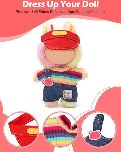 ملابس لملابس الدمى مقاس 17 سم، مجموعة ملابس لدمية مقاس 17 سم، ملابس للأولاد والبنات إكسسوارات ملابس أنيقة ورائعة (PM1) in Kuwait