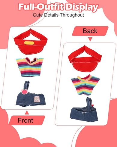 ملابس لملابس الدمى مقاس 17 سم، مجموعة ملابس لدمية مقاس 17 سم، ملابس للأولاد والبنات إكسسوارات ملابس أنيقة ورائعة (PM1) in Kuwait