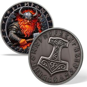 Viking Protection Symbol Nordic Mythology Amulet Coin Set of 5 in Kuwait