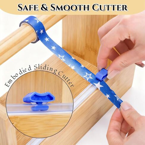 Wood Masking Tape Dispenser, Multi Roll Washi Tape Cutter Holder with 1 Inch Core for Gift Wrapping, Desktop Craft Tapes Storage Organizer for Office, Home, School in Saudi Arabia