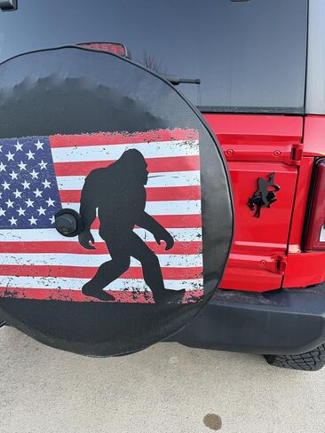 Add-A-Sasquatch Riding Carbon Fiber Emblem Badge Compatible with Ford Bronco. Made in USA. in Saudi Arabia