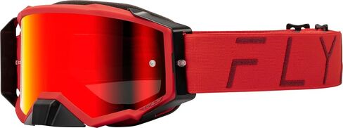 Fly Racing Zone Pro Adult Goggle (Red with Red Mirror/Smoke Lens, Adult) in Saudi Arabia