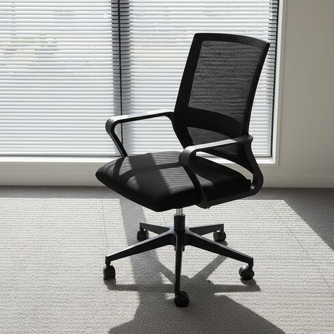 2 PCS Computer Chair Seat Cover Stretchable Office Chair Cover Bottom Only Elastic Spandex Strech Computer Desk Chairs Seat Cushion Slipcovers Removable Machine Washable for Dining Room Desk (Black) in Saudi Arabia
