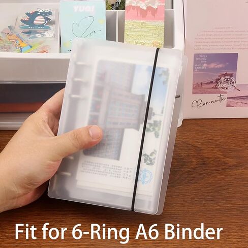 16 Pcs A6 Binder Envelope Pouches - Clear Binder Pockets with Zippers for 6-Ring Budget Cash System, Clear Inserts for Money Saving and Budgeting in Saudi Arabia