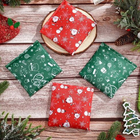 12 Pcs Christmas Bean Bags for Tossing 5 x 5 Inch Santa Claus Snowflake Bean Bags Cornhole Game Bag for Christmas Winter Cornhole Party Game Supplies in Saudi Arabia