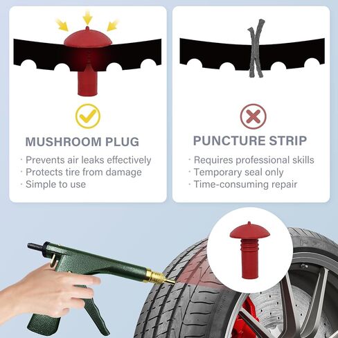 Motorcycle tire Repair kit, tire Repair Mushroom Plug Universal Tire Repair Tools to Fix Punctures and Plug Flats Patch Kit for car Motorcycle, ARB，ATV, Tractor, Trailer in Kuwait