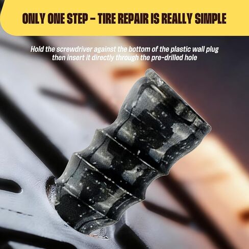 Tire Repair Rubber Nails Kit, Screw in Tire Repair Plugs Fast Self Service Tire Repair Tools,Screw in Tire Repair Plugs with Box and Screwdriver Completely Enhanced,Car Motorcycle Truck Tractor in Saudi Arabia