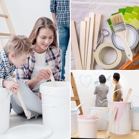 30 قطعة من أعواد تقليب الطلاء، أدوات تقليب طلاء خشبية بطول 30.48 سم لخلط الطلاء، أعواد طلاء لعلامات المكتبة أو ملصقات نباتات الحديقة، أعواد خلط لأعواد الحرف اليدوية in Kuwait