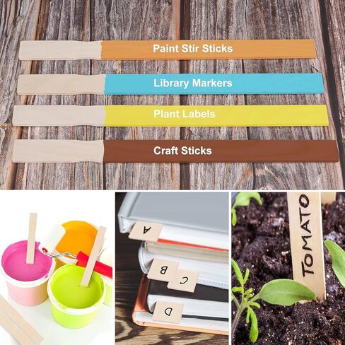 30 قطعة من أعواد تقليب الطلاء، أدوات تقليب طلاء خشبية بطول 30.48 سم لخلط الطلاء، أعواد طلاء لعلامات المكتبة أو ملصقات نباتات الحديقة، أعواد خلط لأعواد الحرف اليدوية in Kuwait