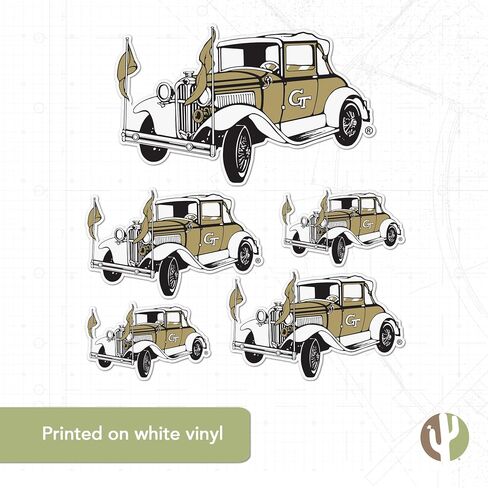 Desert Cactus Georgia Tech Sticker Yellow Jackets GT Institute of Technology Stickers Vinyl Decals Laptop Water Bottle Car Scrapbook T3 (Type 3-3) in Saudi Arabia