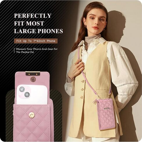 Small Crossbody Bags for Women Trendy Cell Phone Purse Vegan Leather Wallet with Credit Card Slots in Saudi Arabia