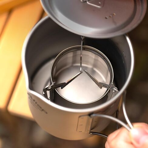 موقد حرق الخشب للكحول من التيتانيوم، موقد شواء محمول مع حقيبة حمل خفيفة الوزن للنزهة والشواء والتخييم والمشي لمسافات طويلة in Kuwait