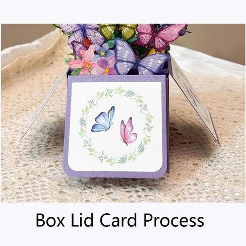 Greeting Cards with Envelopes, Pop-up Style,Butterfly & Bouquet Greeting Card, Perfect for Family and Friends in Saudi Arabia