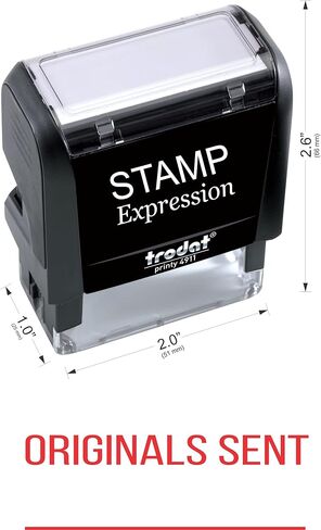 StampExpression - Originals Sent with line Office Self Inking Rubber Stamp - Red Ink (A-5575) in Saudi Arabia