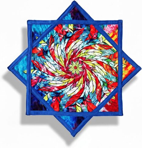 24" Lightweight Flow Star | Flowstar Spinning Cloth for Beginners | Easy to Spin & Do Tricks | Fun & Challenging Flow Toys for Juggling, EDM, Festival, Club, Party, Dance (Psychedelic Feathers) in Saudi Arabia