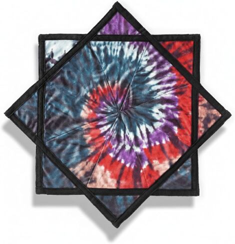 24" Lightweight Flow Star | Flowstar Spinning Cloth for Beginners | Easy to Spin & Do Tricks | Fun & Challenging Flow Toys for Juggling, EDM, Festival, Club, Party, Dance (Psychedelic Feathers) in Saudi Arabia