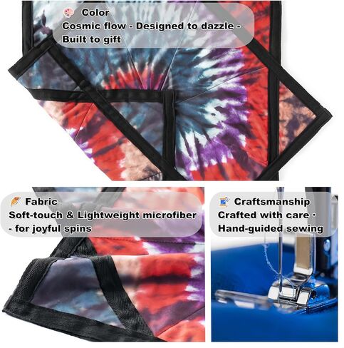 24" Lightweight Flow Star | Flowstar Spinning Cloth for Beginners | Easy to Spin & Do Tricks | Fun & Challenging Flow Toys for Juggling, EDM, Festival, Club, Party, Dance (Psychedelic Feathers) in Saudi Arabia