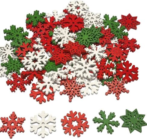 Assorted 50pcs Mix Styles Colors Snowflake Buttons Craft Sewing Button in Saudi Arabia