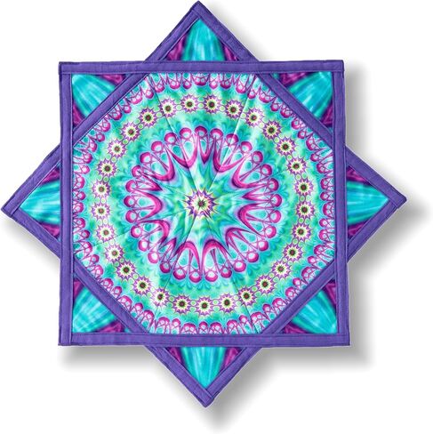 24" Lightweight Flow Star | Flowstar Spinning Cloth for Beginners | Easy to Spin & Do Tricks | Fun & Challenging Flow Toys for Juggling, EDM, Festival, Club, Party, Dance (Psychedelic Feathers) in Saudi Arabia