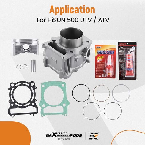 مجموعة إعادة بناء الطرف العلوي للمكبس الأسطواني من maxpeedingrods مناسبة لـ HiSUN UTV ATV 500 HS YS Massimo، بديل لـ 12100-F18-0000 13101-004-0000 in Kuwait